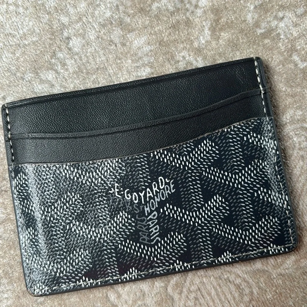 Goyard Paris Saint-Sulpice Card Wallet Grey Compact Goyardine Canvas & Calfskin